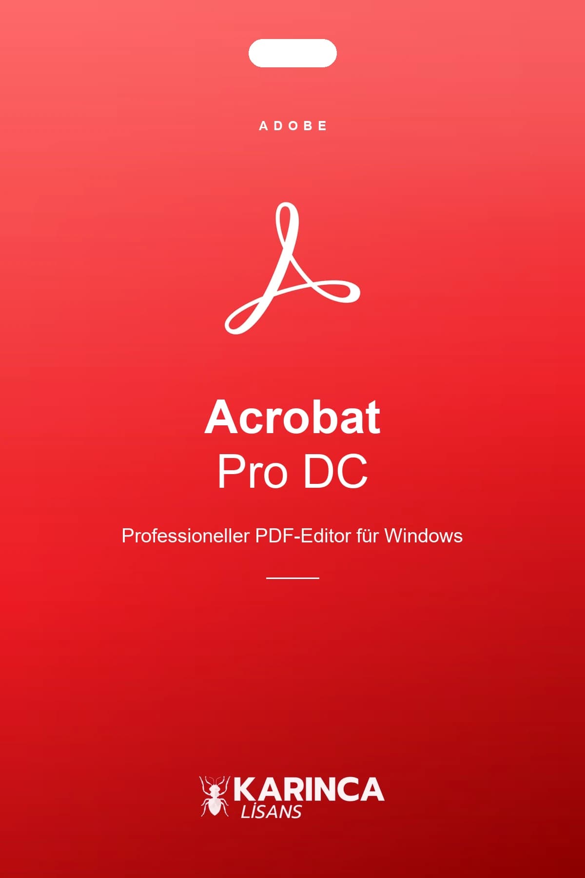 Adobe Acrobat Pro Lizenz für Windows – Produktbild von Karınca Lisans