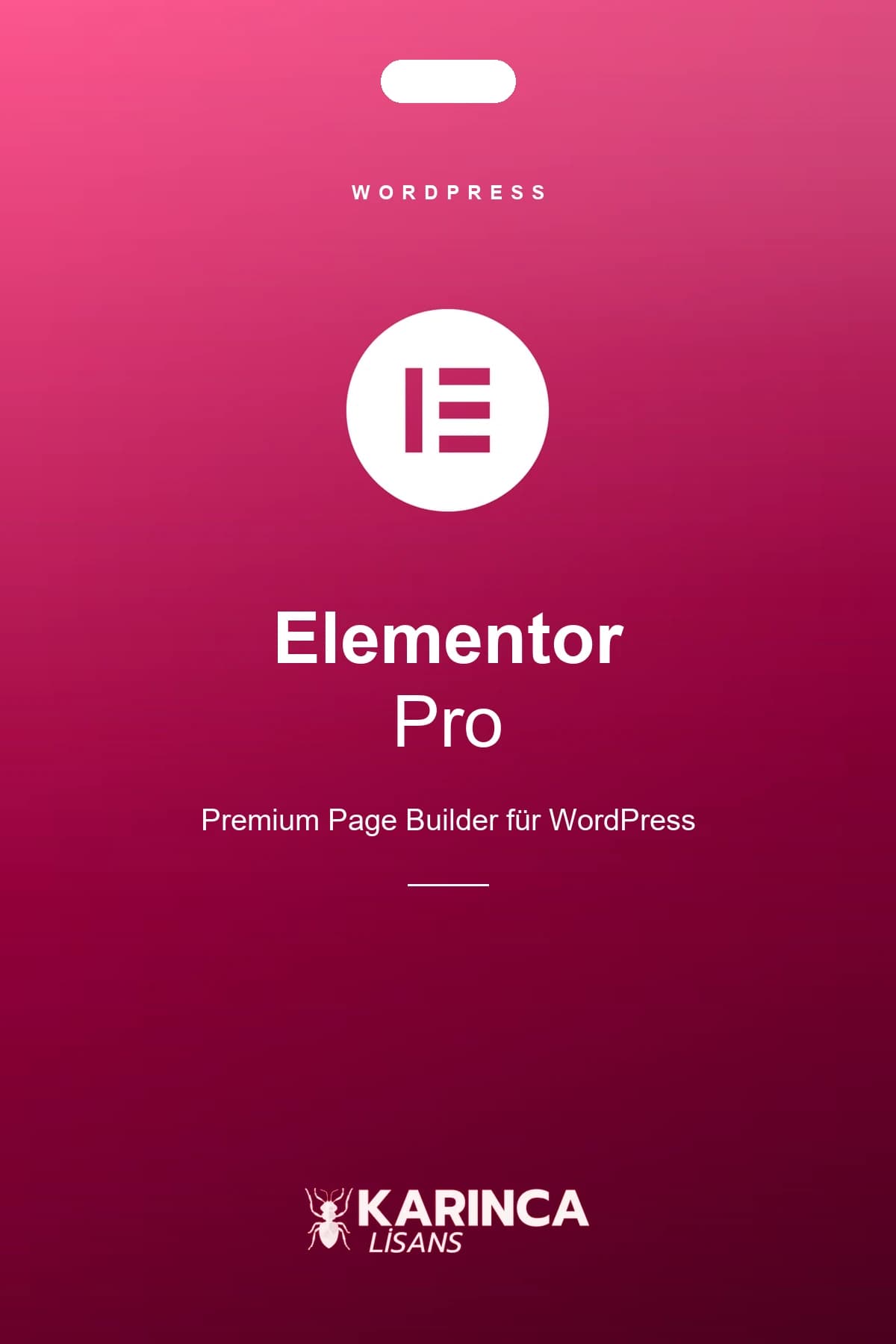 Elementor Pro Lizenz für WordPress – Produktbild von Karınca Lisans
