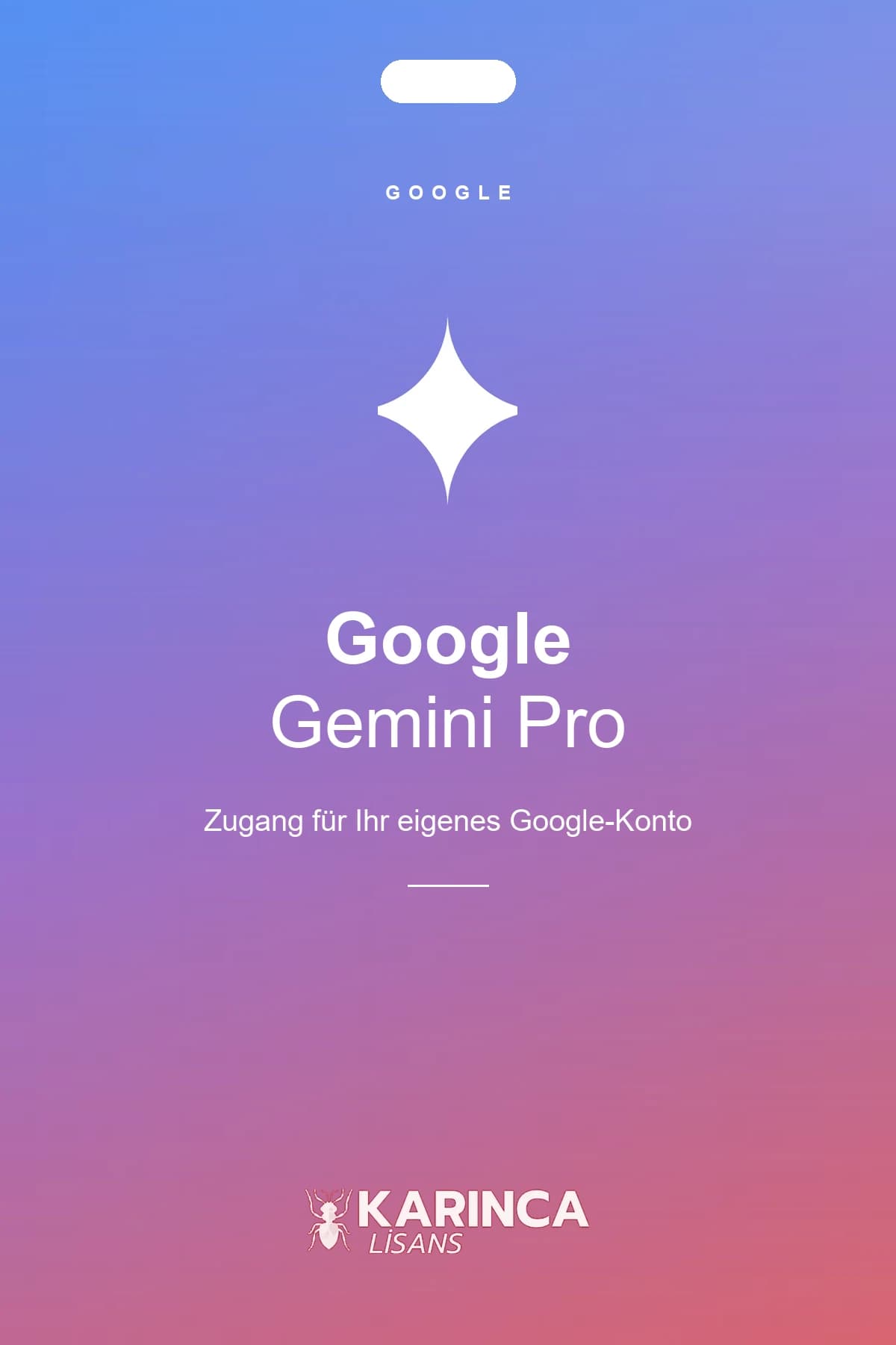 Google Gemini Pro Zugang per Einladung – Produktbild von Karınca Lisans