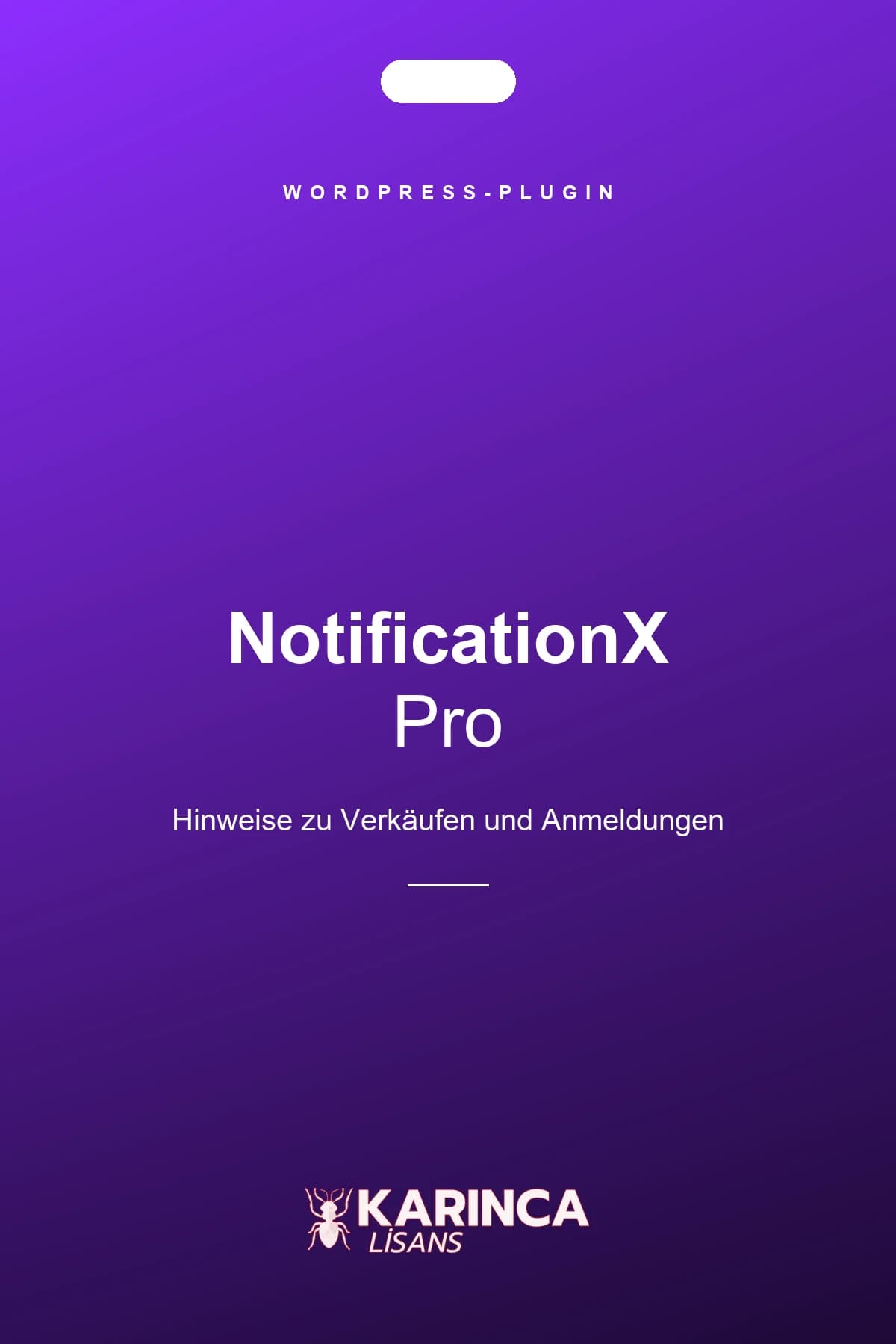 NotificationX Pro Lizenz für WordPress – Produktbild von Karınca Lisans