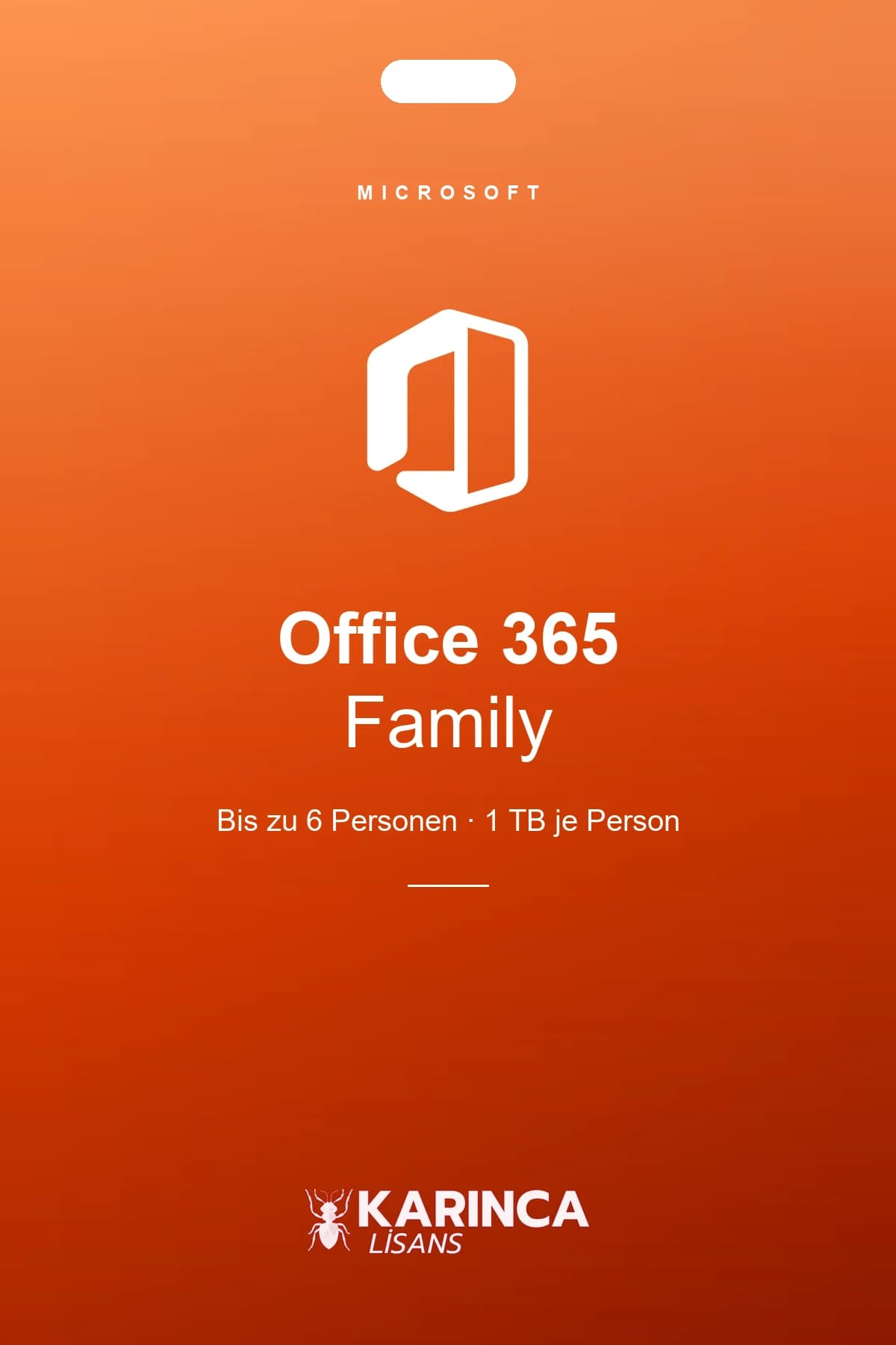 Office 365 Family Lizenz für sechs Personen – Produktbild von Karınca Lisans