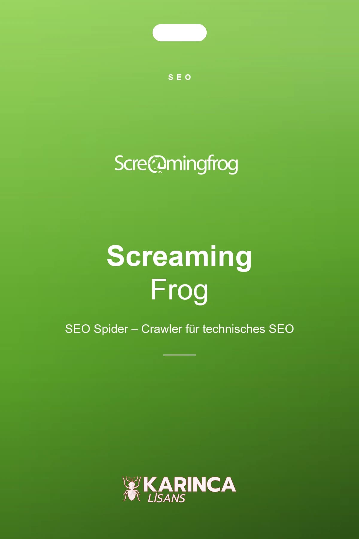 Screaming Frog SEO Spider Lizenz – Produktbild von Karınca Lisans