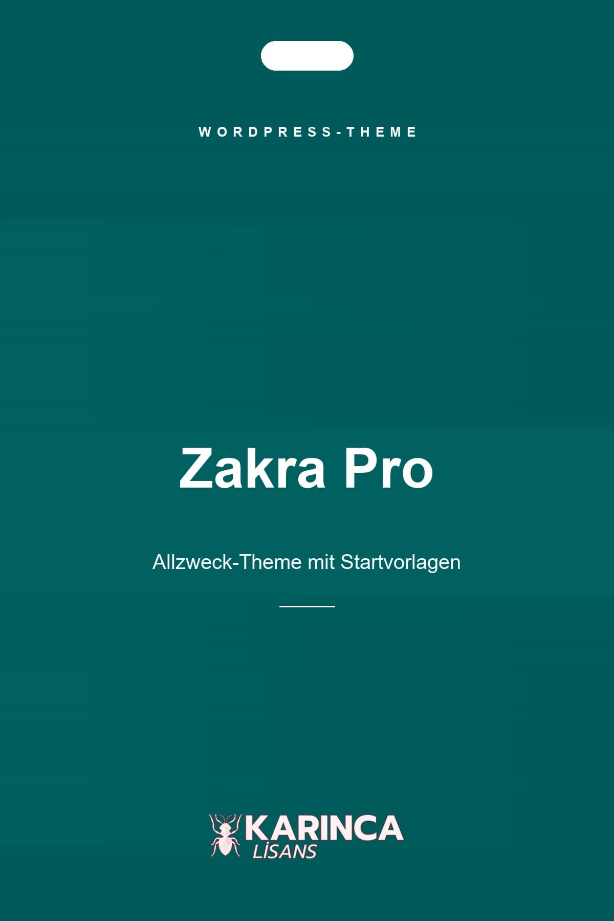 Zakra Pro Theme Lizenz für WordPress – Produktbild von Karınca Lisans