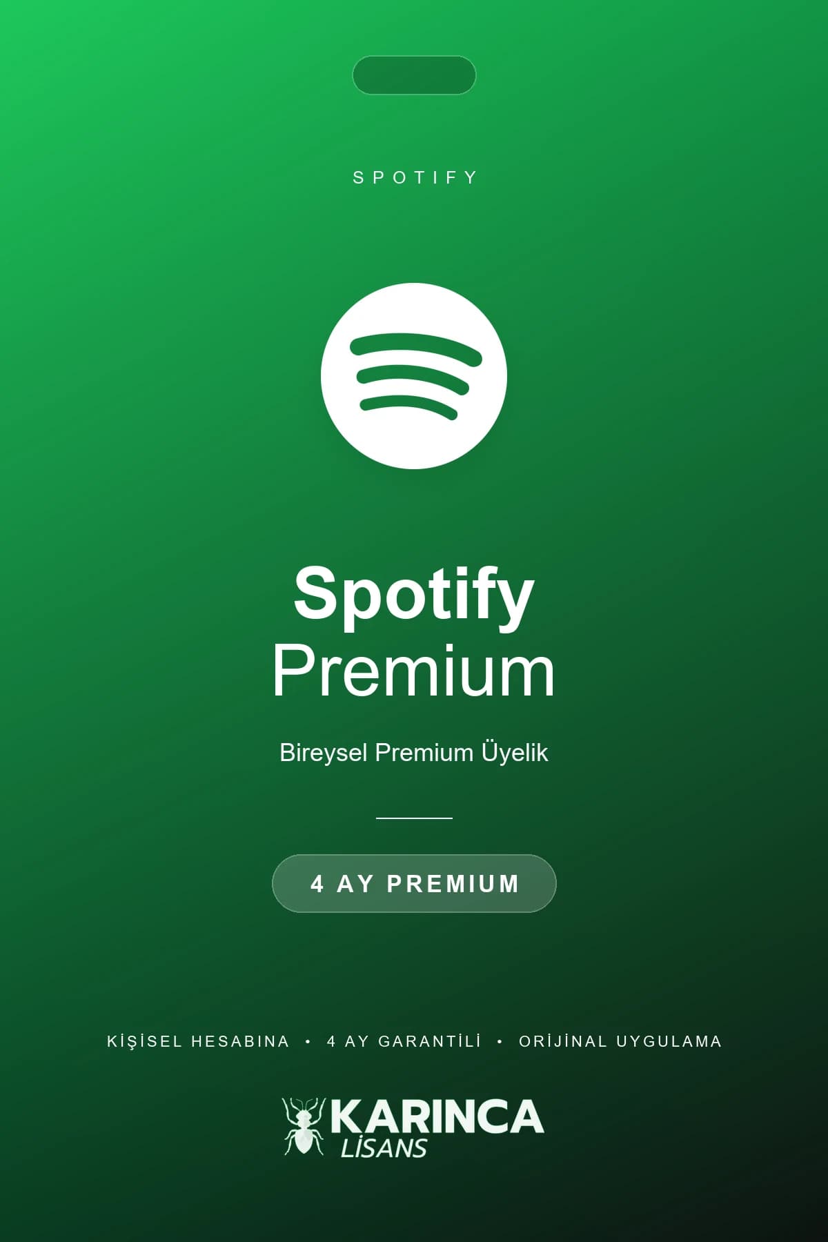 spotify premium satın al 4 ay