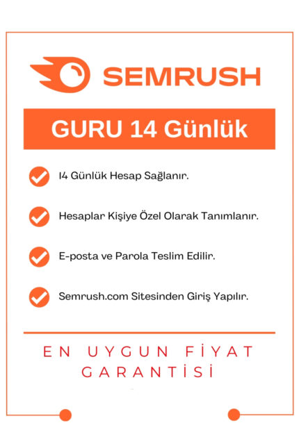Semrush 14 Günlük Lisans